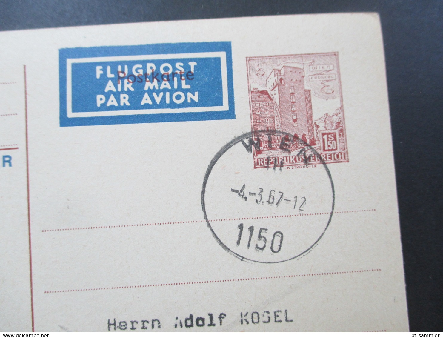 Österreich 1967 Messe Sonderflugverkehr AUA Wien - Leipzig Erstmals Mit Caravelle Freistempel AUA Erstflug - Briefe U. Dokumente