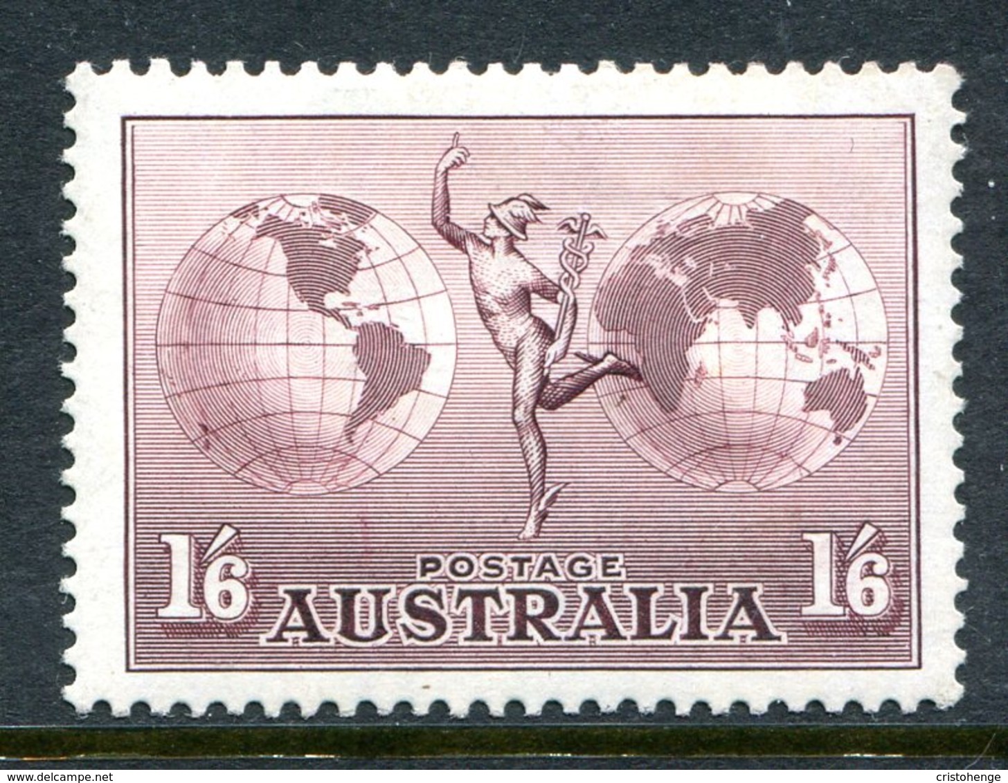 Australia 1934-48 Hermes - P.13½ X 14 - Chalk Paper HM (SG 153a) - Mint Stamps