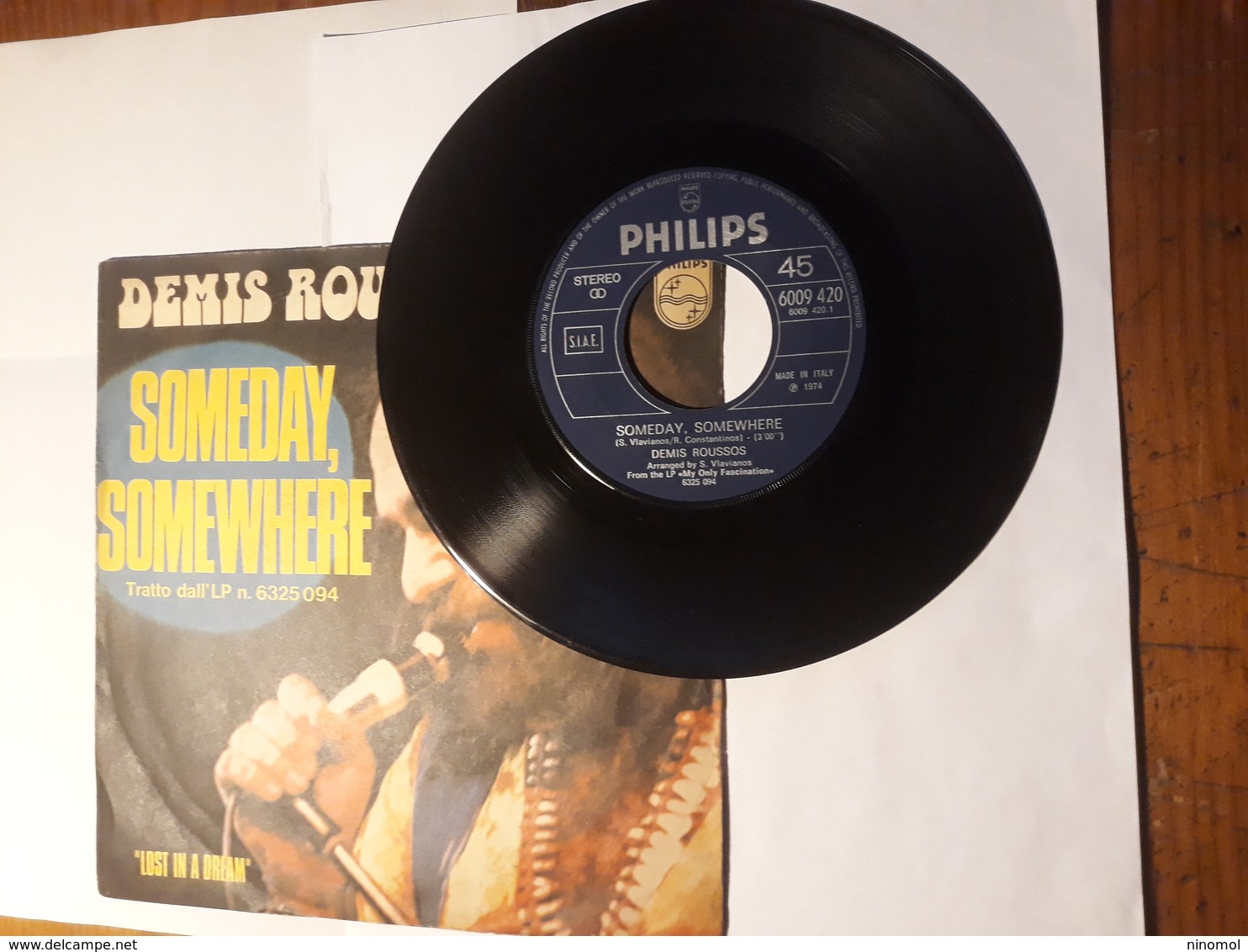 Demis Roussos  -  1974. Someday, Somewhere.   Philips  6009 420 - Disco, Pop