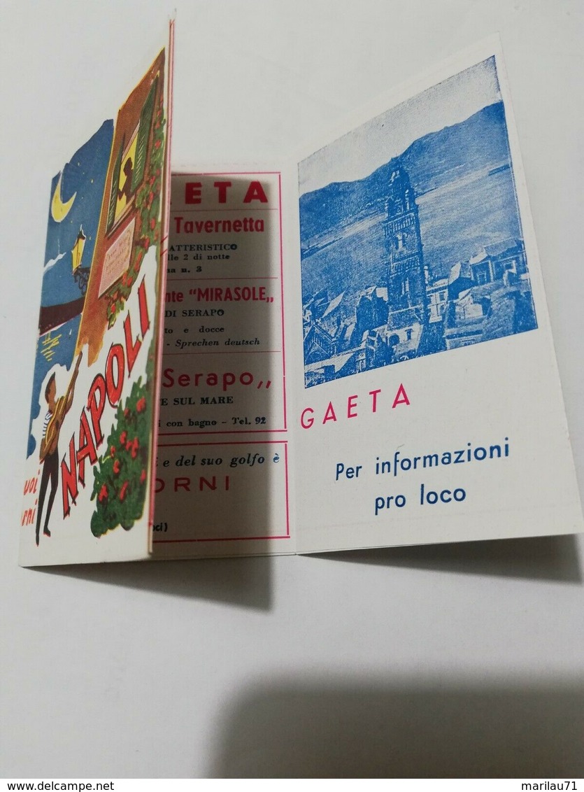 8201 Pieghevole Tascabile Pubblicitario Napoli Anni '50 - Dépliants Turistici
