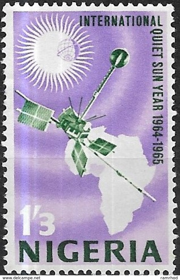 NIGERIA 1965 International Quiet Sun Years - 1s.3d. Solar Satellite MNH - Nigeria (1961-...)