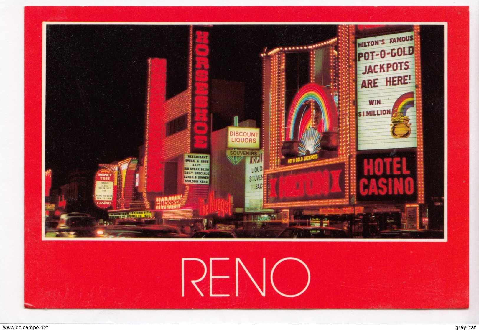 RENO At Night, Nevada, Unused Postcard [23277] - Reno