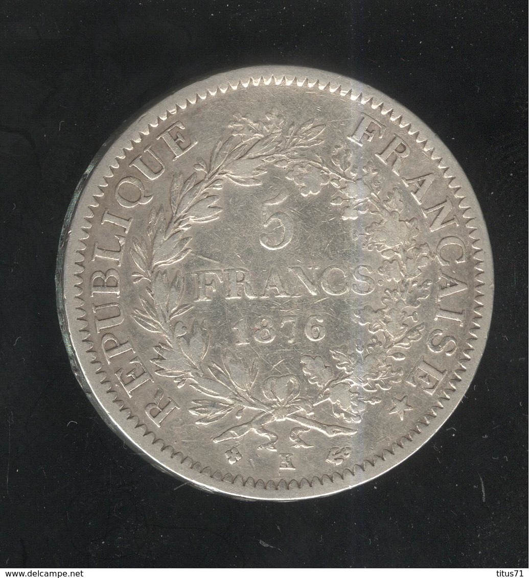 5 Francs France 1876 K  - TTB - Andere & Zonder Classificatie