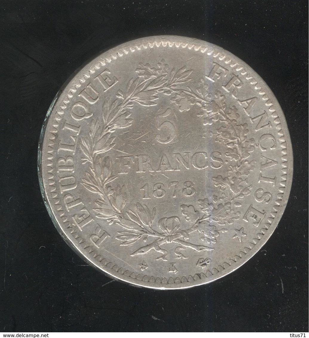 5 Francs France 1878 K  - TTB+ - Otros & Sin Clasificación
