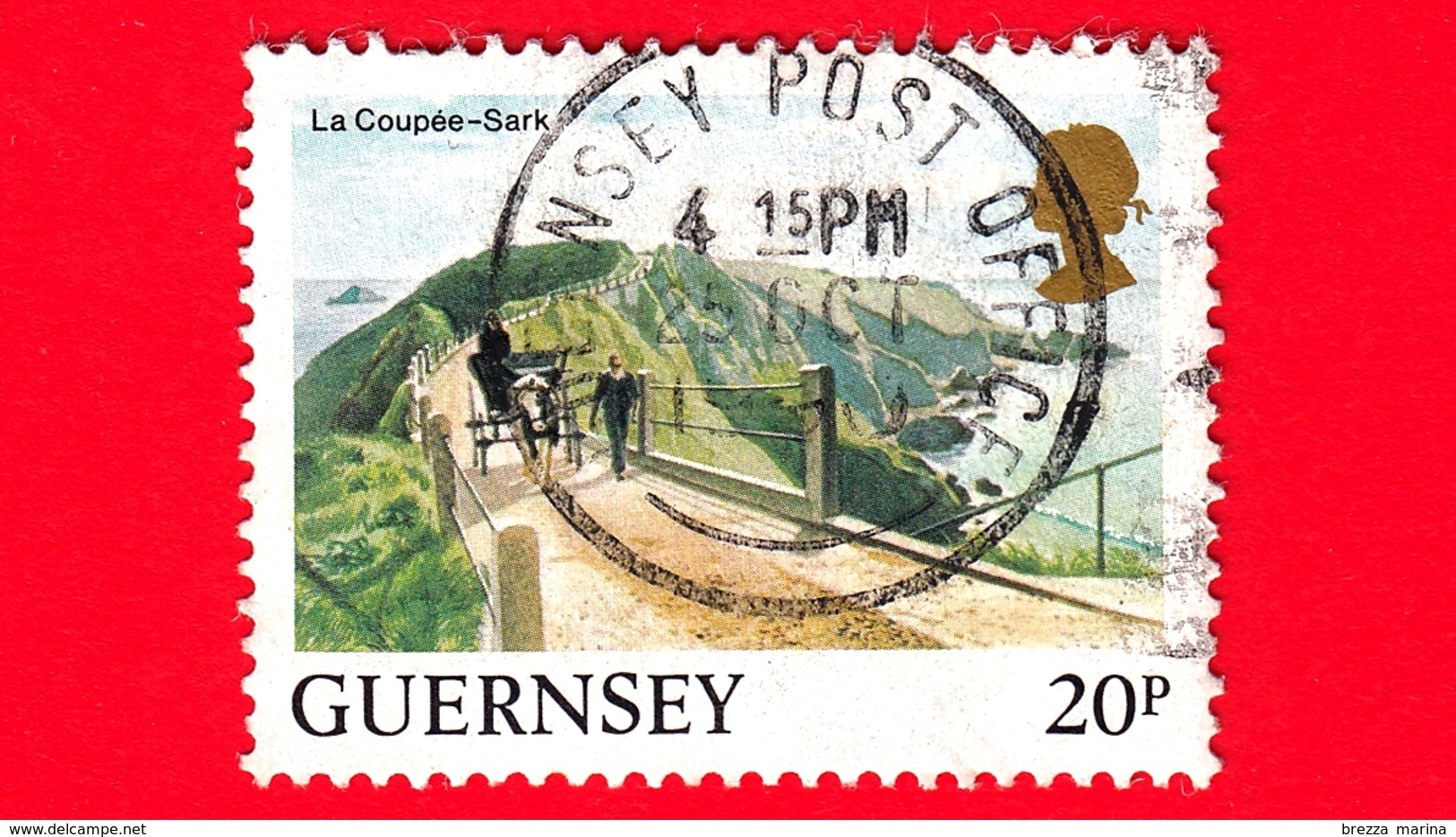 GUERNESEY - Usato - 1984 - Paesaggi - Francobolli Viste Di Baliato - La Coupee, Sark - 20 Dent - Guernesey