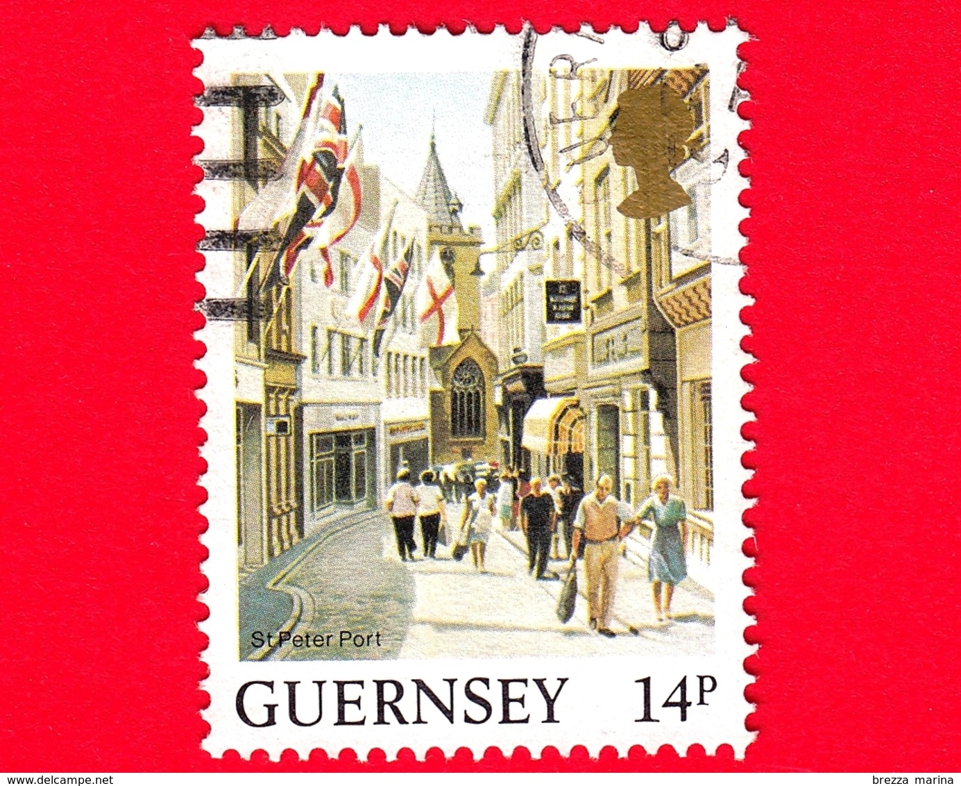 GUERNESEY - Usato - 1984 - Paesaggi - Veduta - Francobolli Viste Di Baliato - St Peter Port - 14 Dent - Guernsey