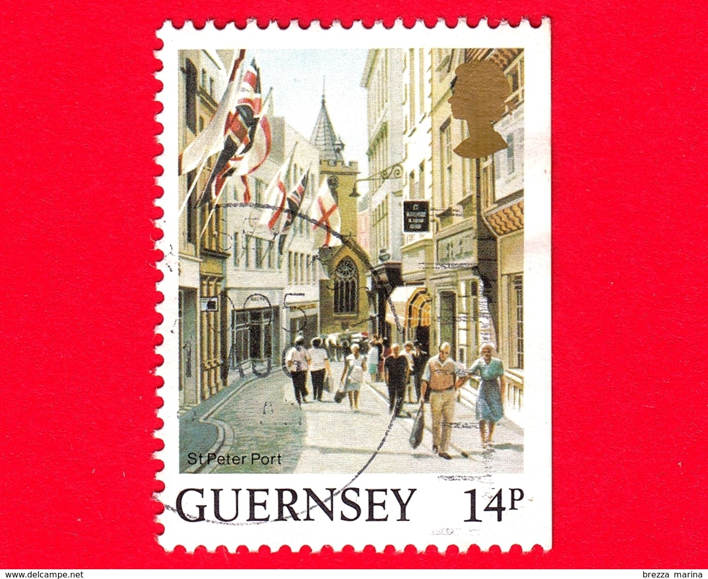 GUERNESEY - Usato - 1984 - Paesaggi - Veduta - Francobolli Viste Di Baliato - St Peter Port - 14 No Dent - Guernsey