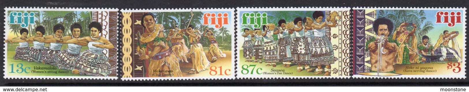 Fiji 1999 Traditional Dances Set Of 4, MNH, SG 1040/3 (BP2) - Fiji (1970-...)