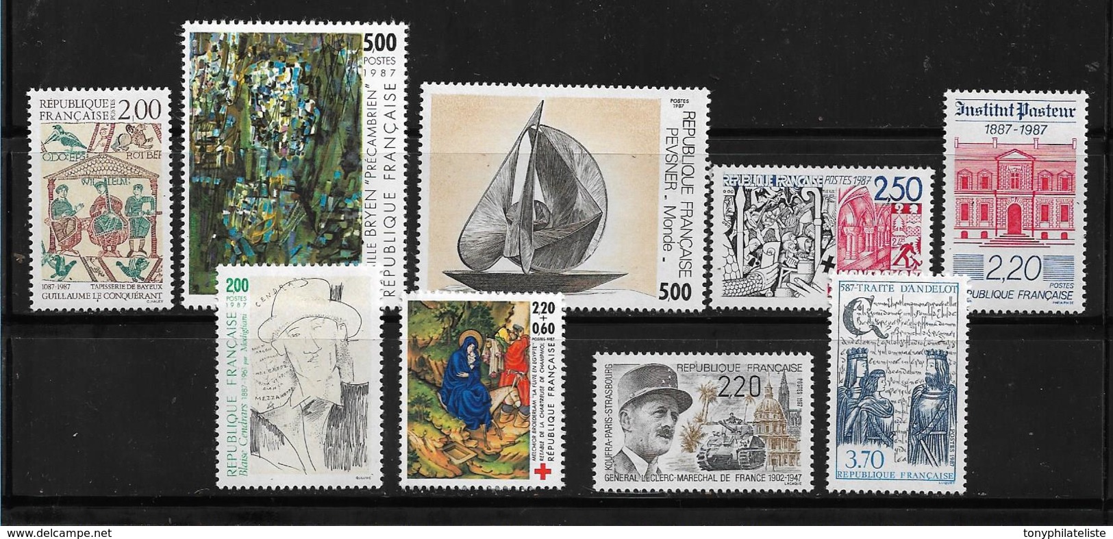 France Année 1987 Complète N°2452 A 2500 Neufs ** (n°2461 Oblitéré) - 1980-1989