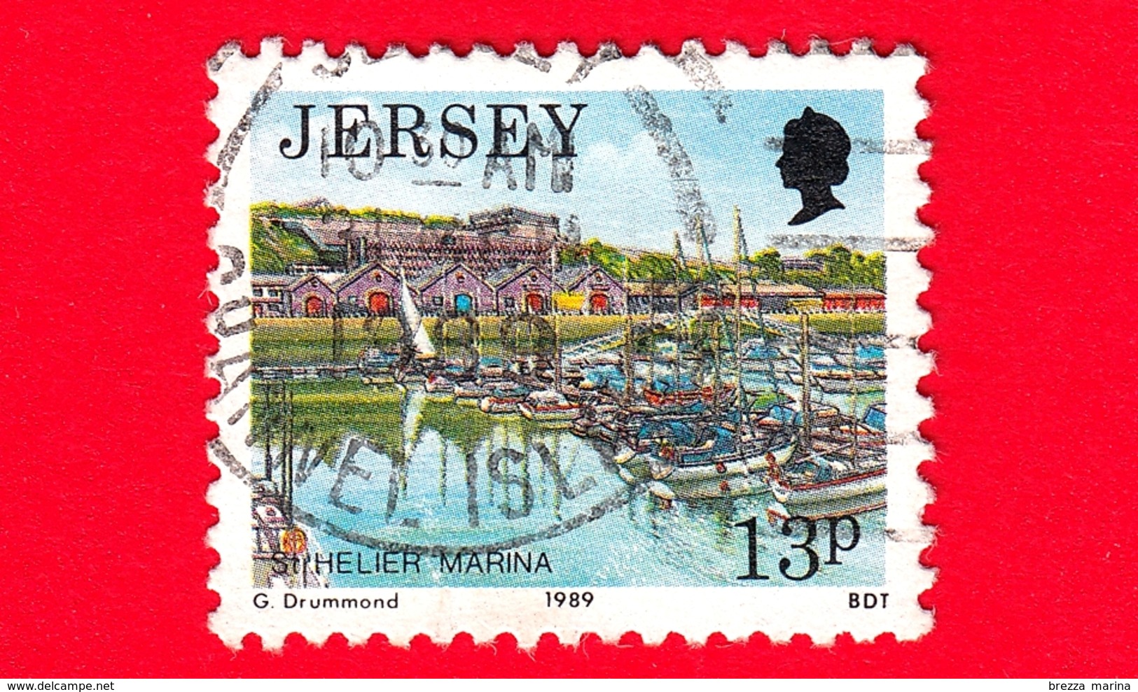 JERSEY - Usato - 1989 - Paesaggi - Vedute - St. Helier Marina - 13 - Jersey