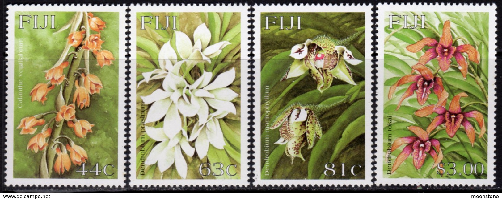 Fiji 1999 Orchids Flowers Set Of 4, MNH, SG 1050/3 (BP2) - Fiji (1970-...)