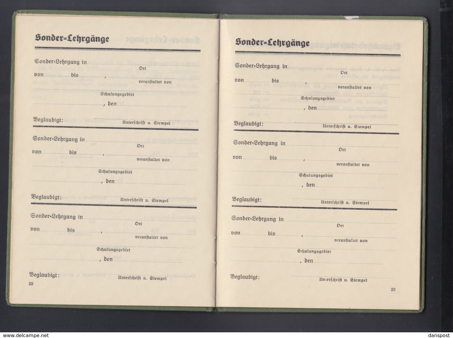 Dt. Reich Allgemeines Wehramt der studentischen Korporationsverbände Pflichtheft 1933