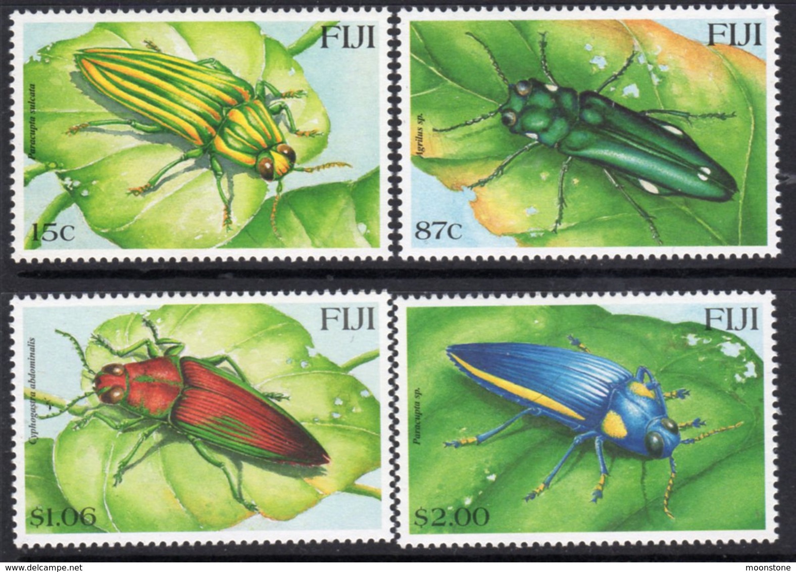 Fiji 2000 Beetles Insects Set Of 4, MNH, SG 1079/82 (BP2) - Fiji (1970-...)