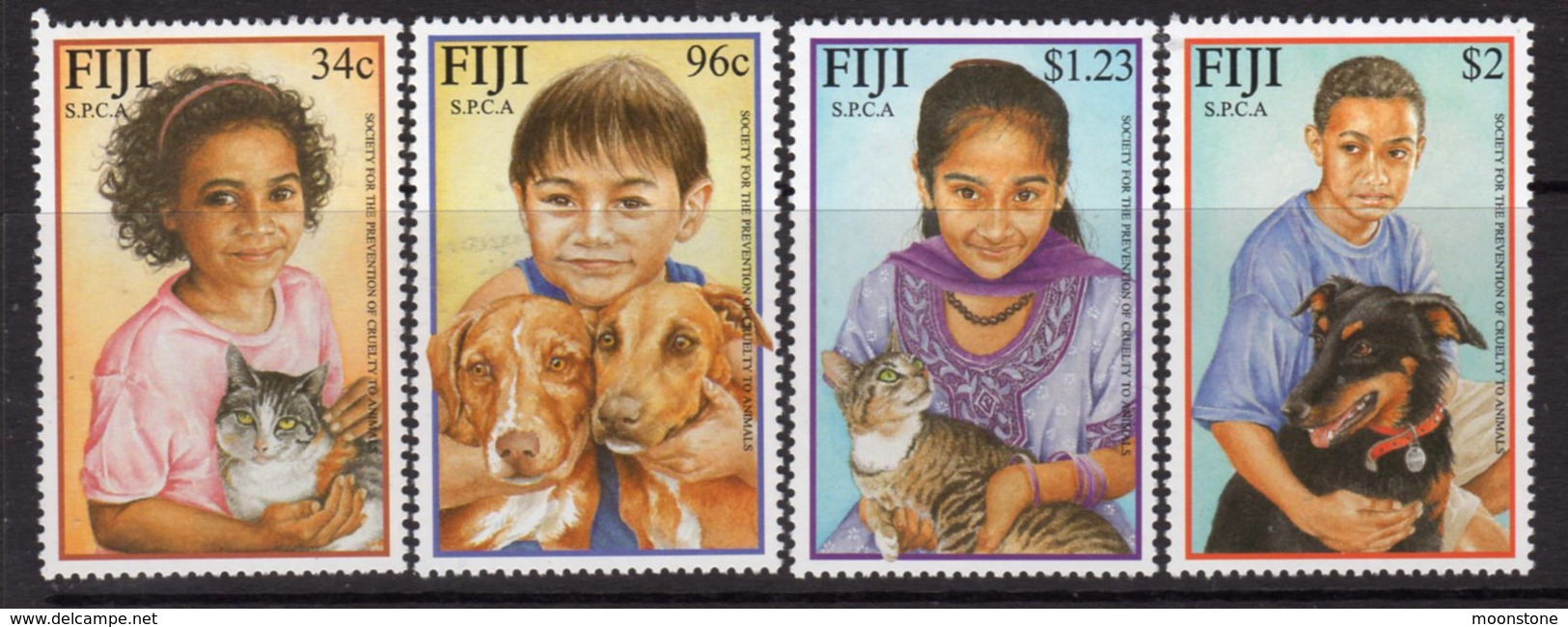 Fiji 2001 Protection From Cruelty To Children Set Of 4, MNH, SG 1123/6 (BP2) - Fiji (1970-...)