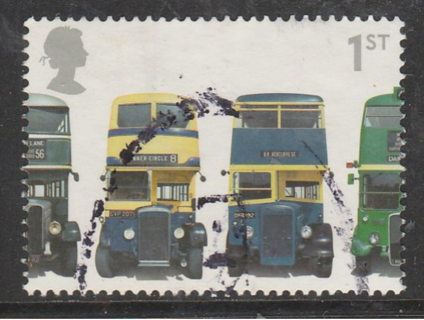 GB 2001 The Anniversary Of The Double Decker Bus 1st Multicoloured SG 2211 O Used - Used Stamps