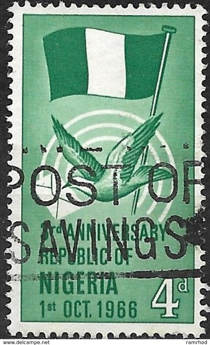 NIGERIA 1966 3rd Anniversary Of Republic - 4d. Dove And Flag AVU - Nigeria (1961-...)