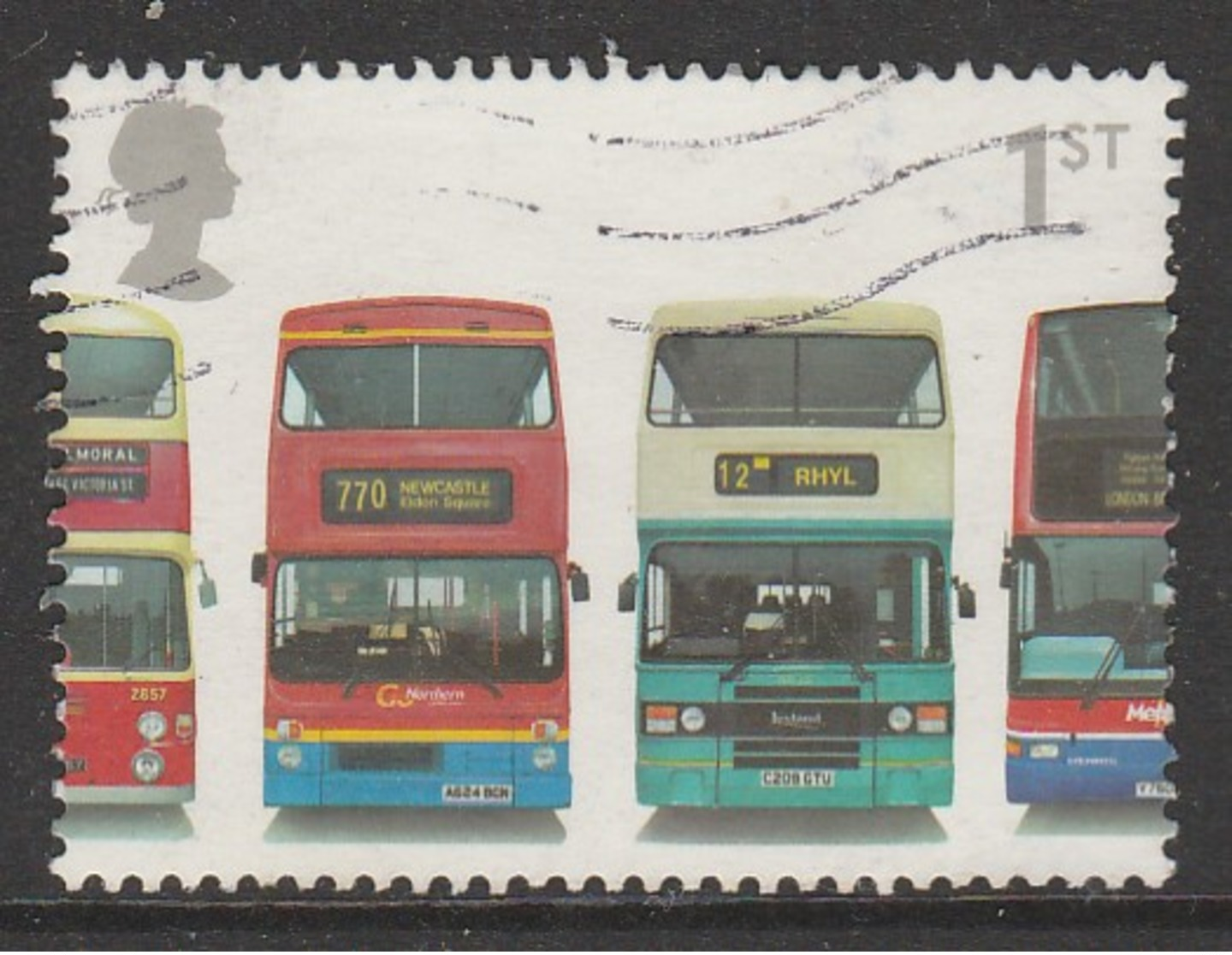 GB 2001 The Anniversary Of The Double Decker Bus 1st Multicoloured SG 2214 O Used - Used Stamps