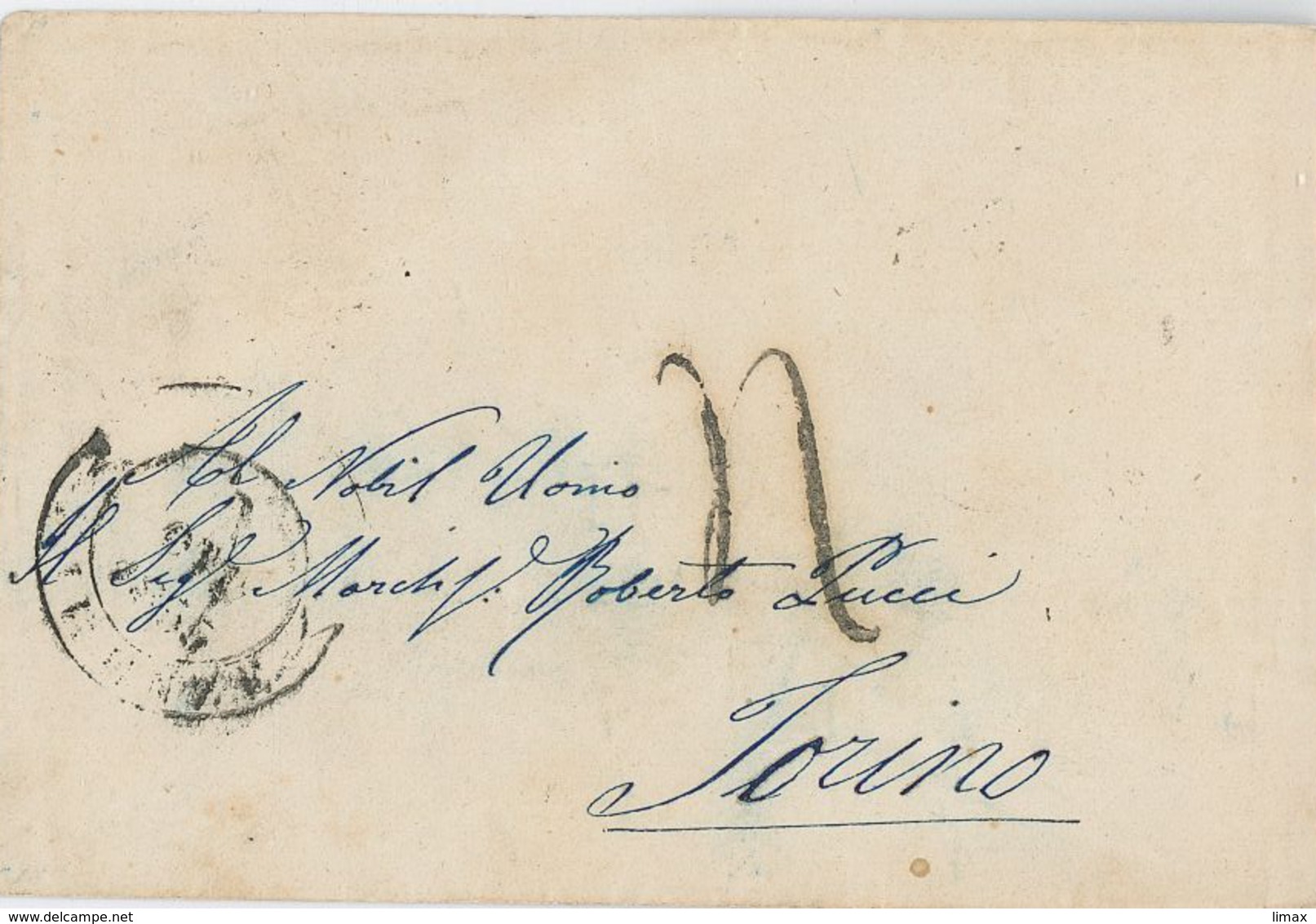 Brief Nach Torino Turin 1855 - 1. ...-1850 Prephilately