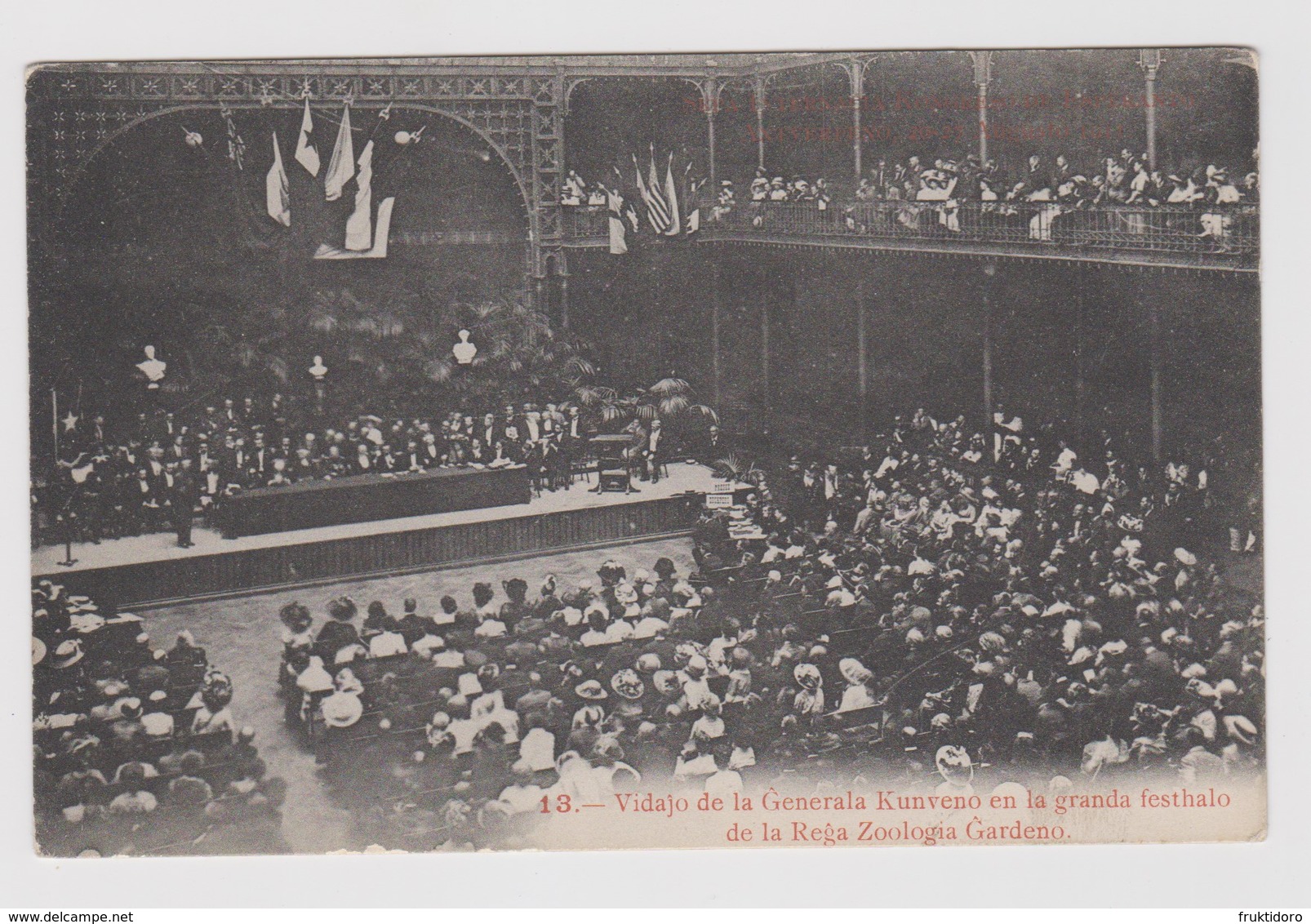 AKEO Card 7th World Esperanto Conference In Antwerp With Text In Esperanto  Universala Kongreso En Antverpeno 1911 - Esperanto