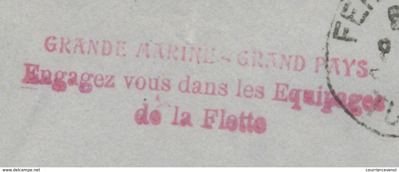 TUNISIE 1931 - Depuis Ferryville - Griffe "Grande Marine - Grand Pays / Engagez Vous Dans Les équipages De La Flotte" - Poste Navale