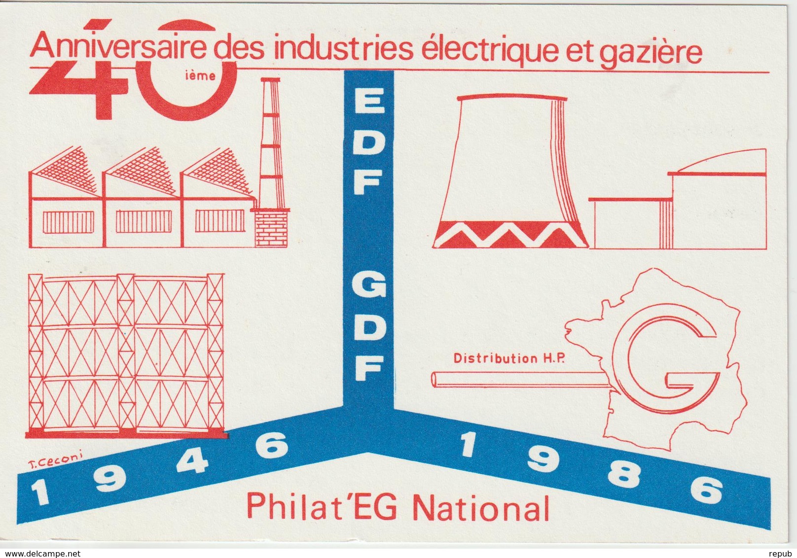 France Pseudo Entier Philateg 1986 - Private Stationery