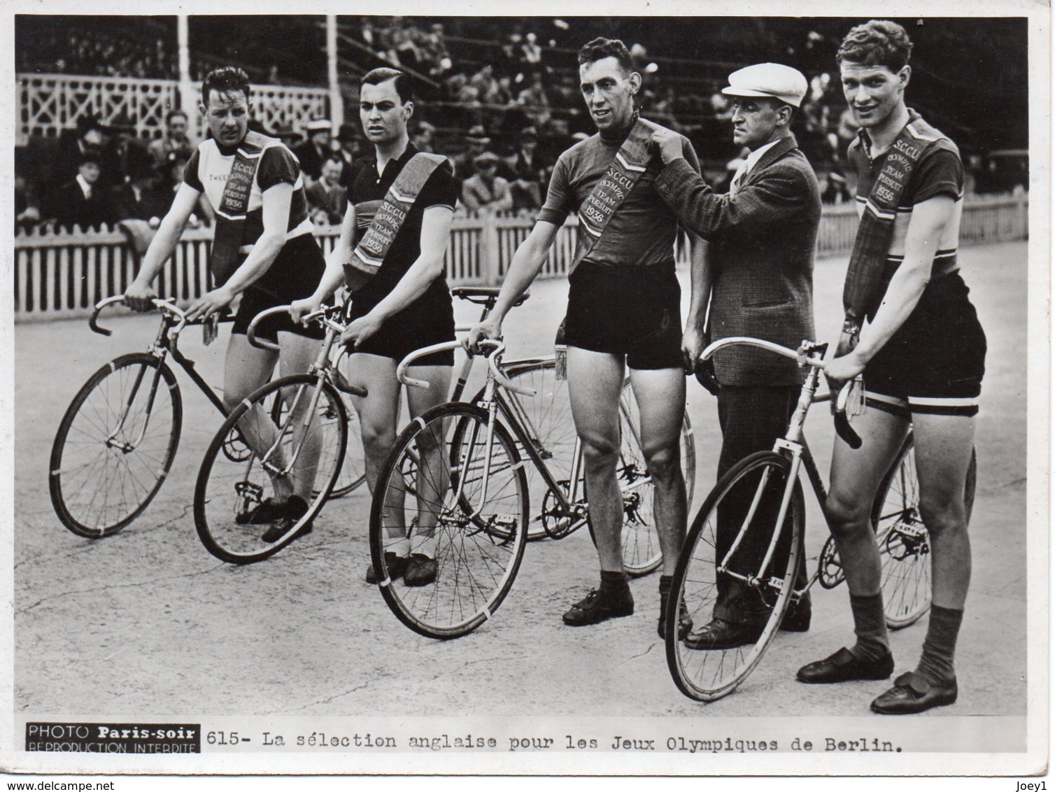 Photo Paris Soir Sélection Anglaise Aux JO De Berlin, Format 20/14 - Cyclisme