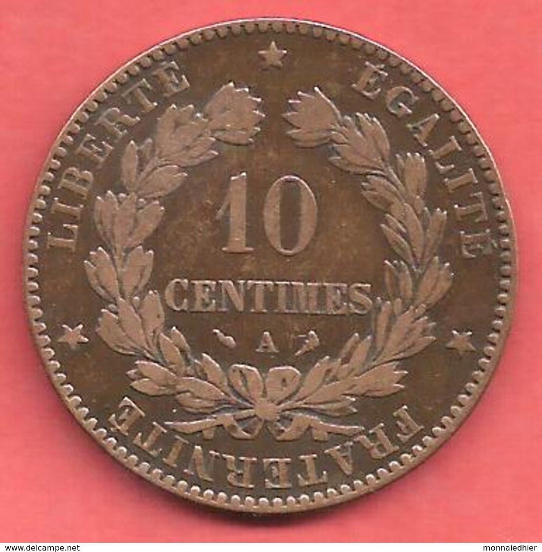 10 Centimes , CERES , Bronze , 1898 A , N° F # 135.45 - Autres & Non Classés