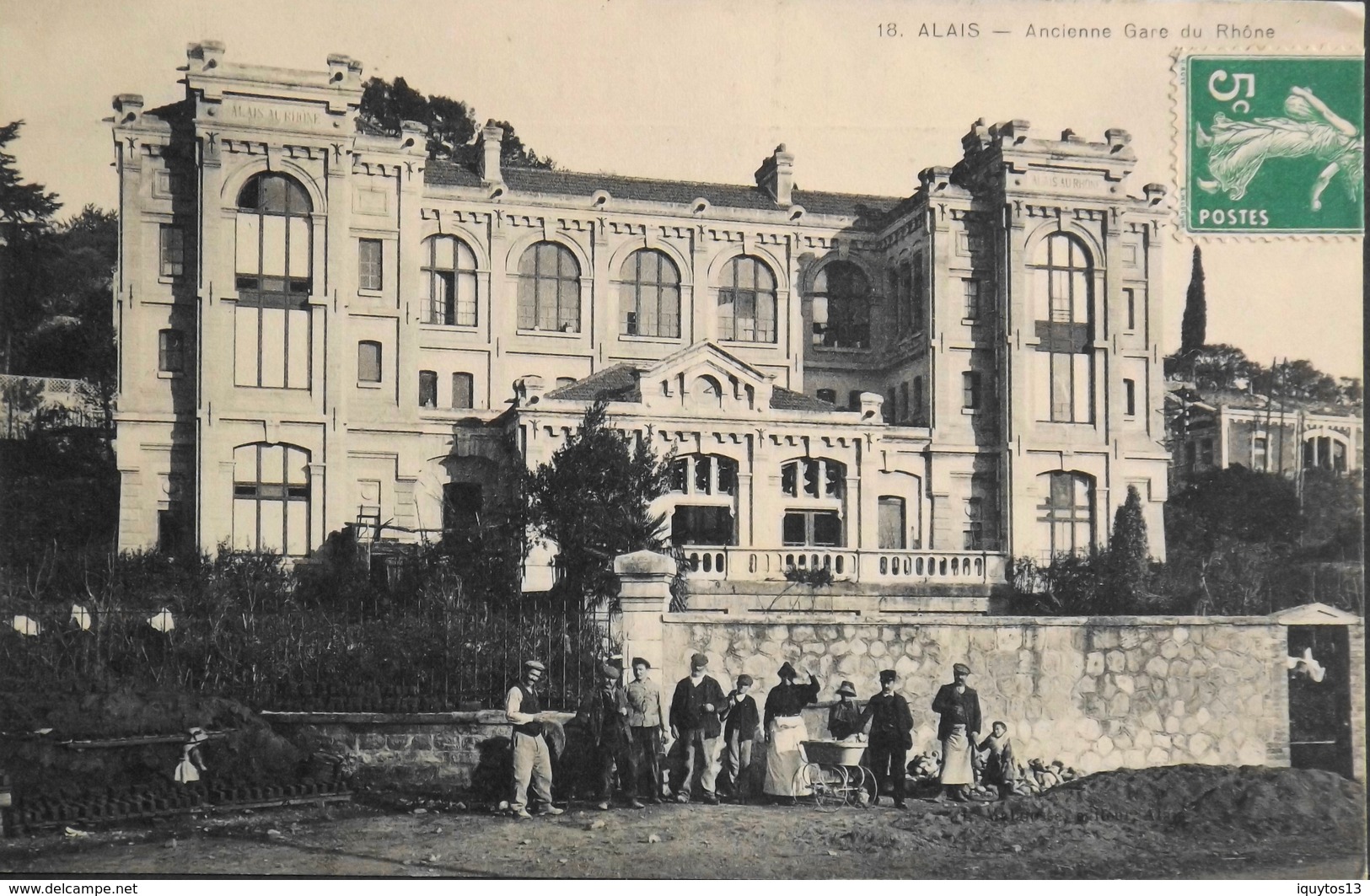 CPA - FR. - [30] Gard > Alès ( Alais ) - Ancienne Gare Du Rhône Animée Daté 1913 - TBE - Alès