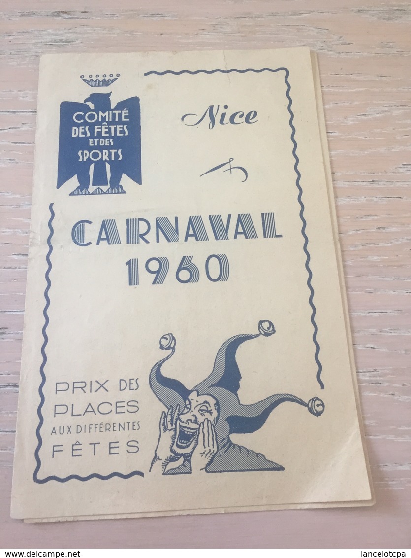 ANCIEN PROGRAMME CARNAVAL DE NICE 1960 - Programs