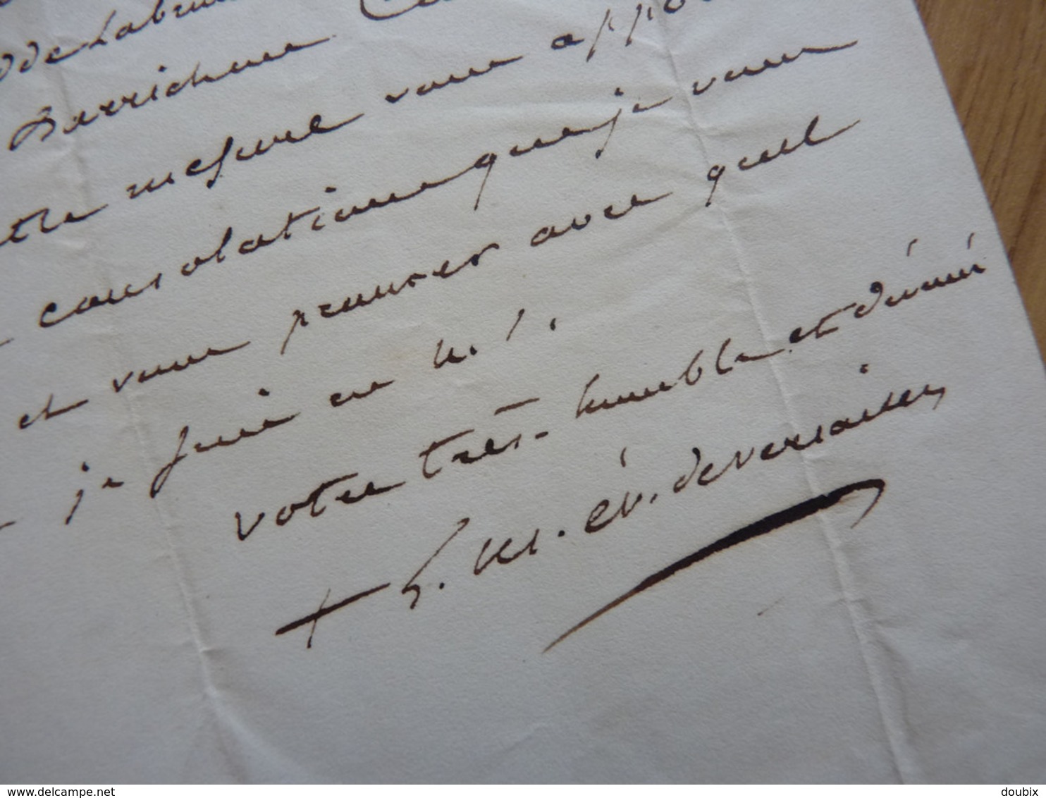 BLANQUART De BAILLEUL (1795-1868) Evêque VERSAILLES [ SOISY Sous Montmorency ] Archevêque ROUEN. AUTOGRAPHE - Other & Unclassified