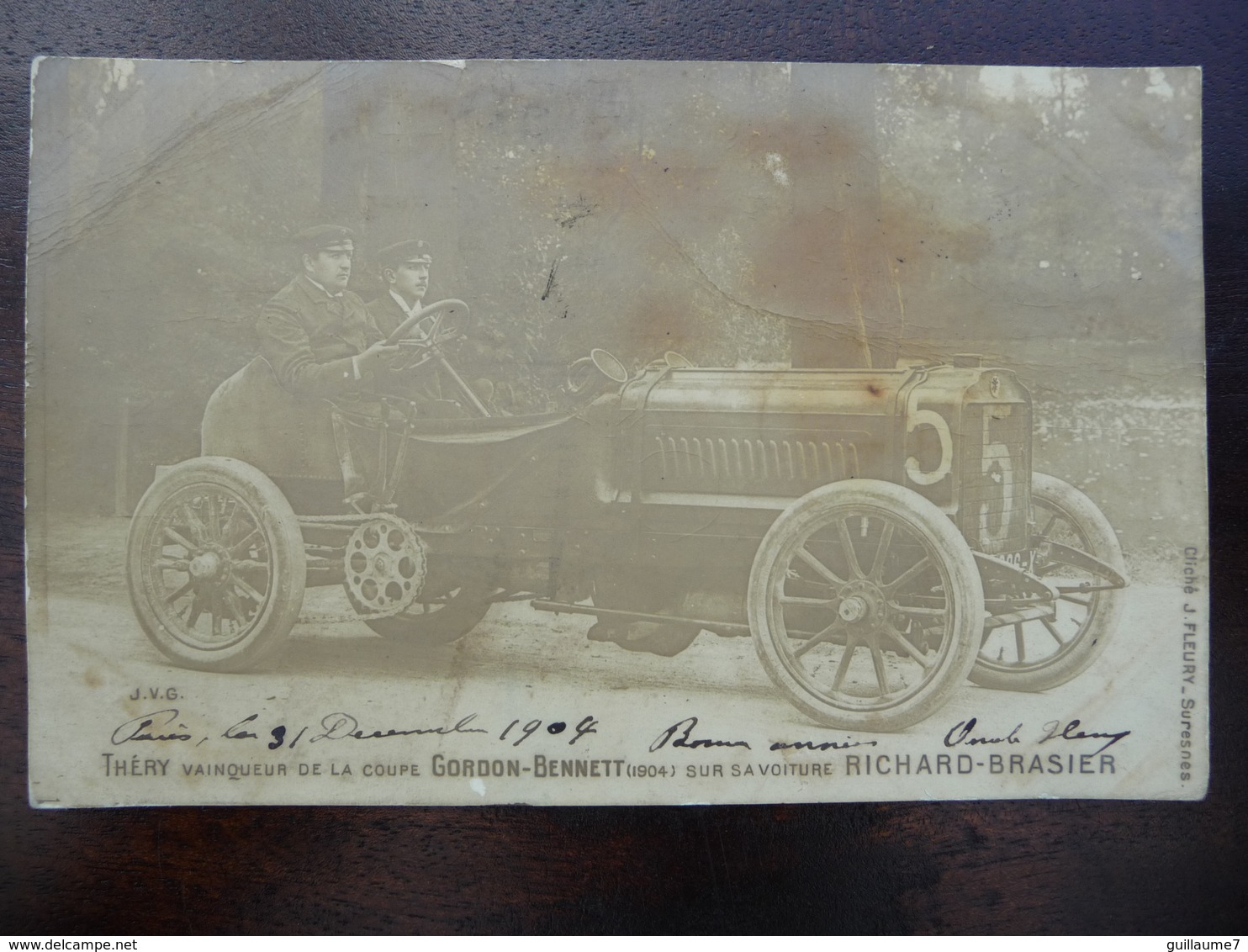 CPA - Léon Théry Sur Voiture Richard-Brasier - Vainqueur De La Coupe Gordon-Bennett 1904 - Autres & Non Classés