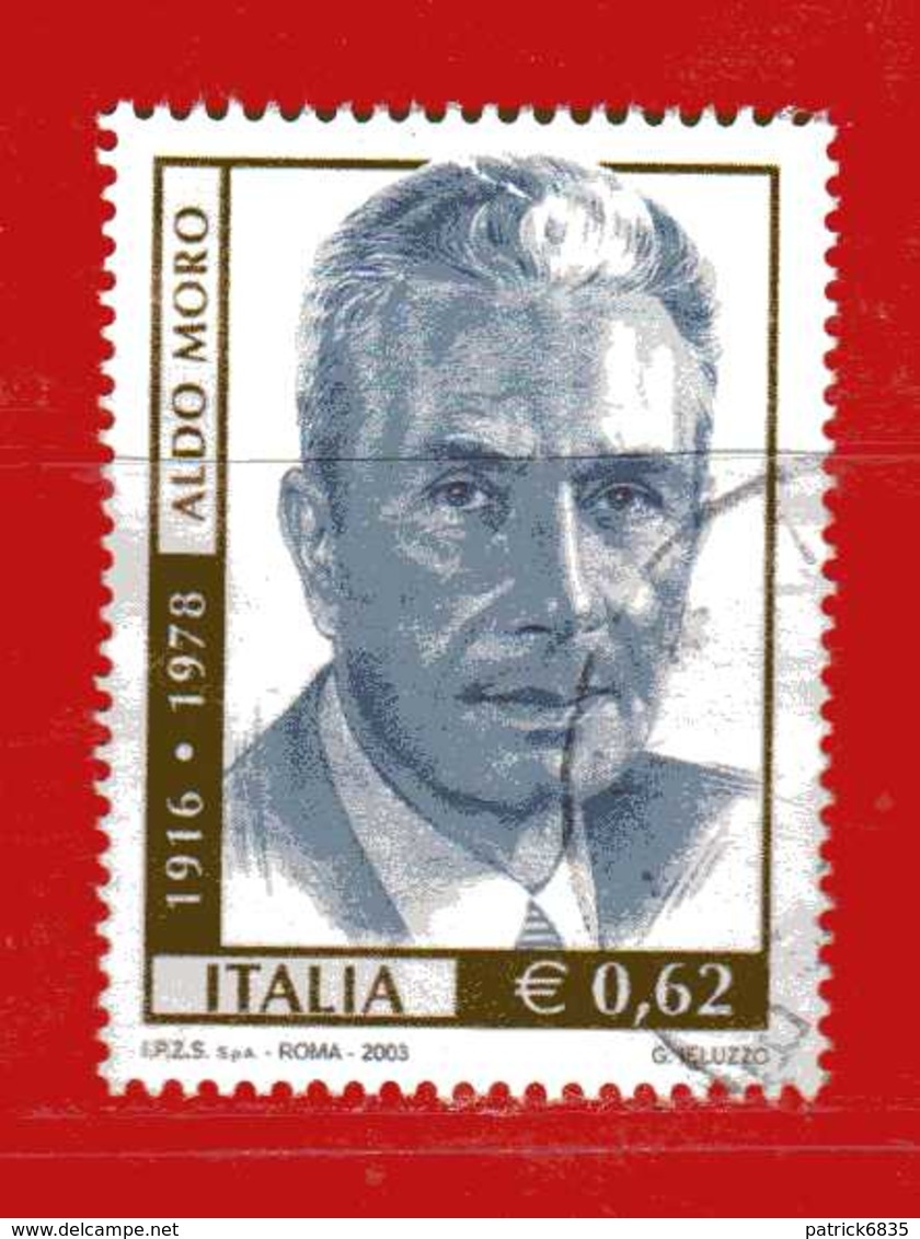 Italia °- Anno 2003 - ALDO MORO.  USATO. Unif 2727.  Vedi Descrizione - 2001-10: Gebraucht