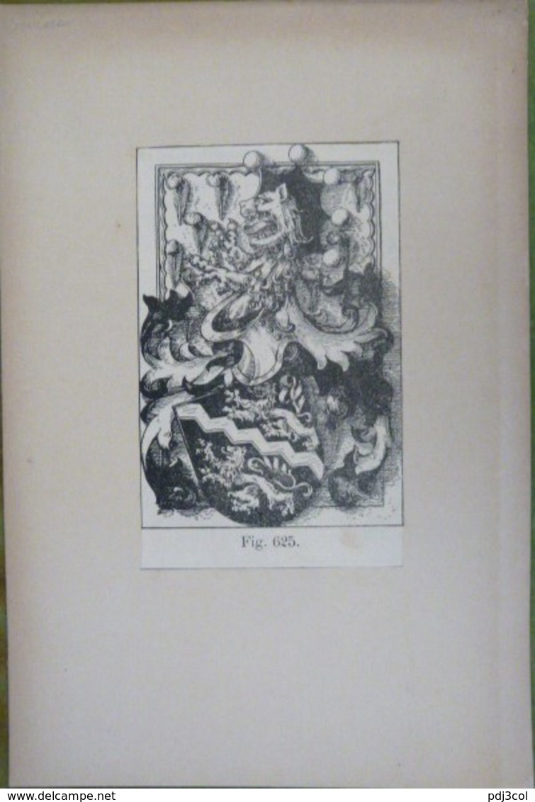 SUISSE - Gravure Héraldique XIXème - Aux Armes De DIESBACH - Exlibris