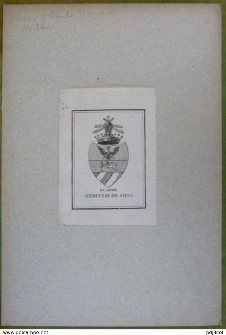 Milan Italie- Ex-libris Héraldique XIXème - Comte Hercule De SILVA - Ex-libris