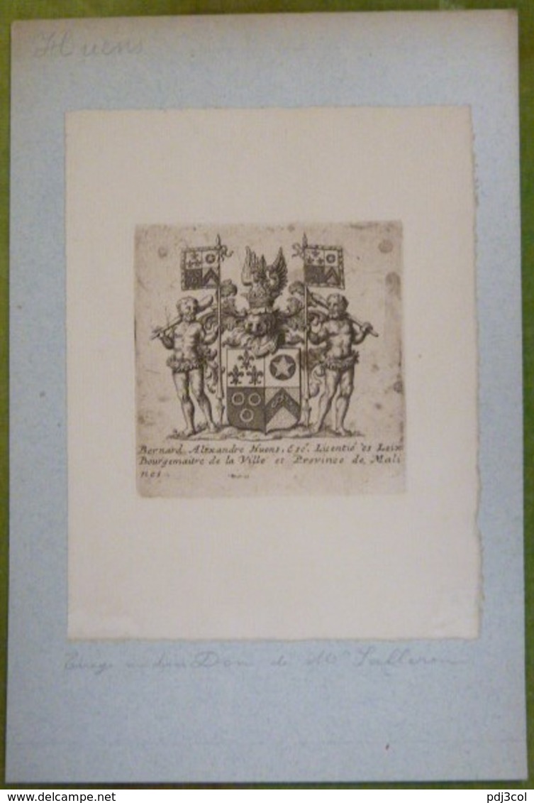 Belgique - Ex-libris Héraldique Façon XVIIIème - Tirage XXème - Bernard Alexandre HUENS - Bookplates