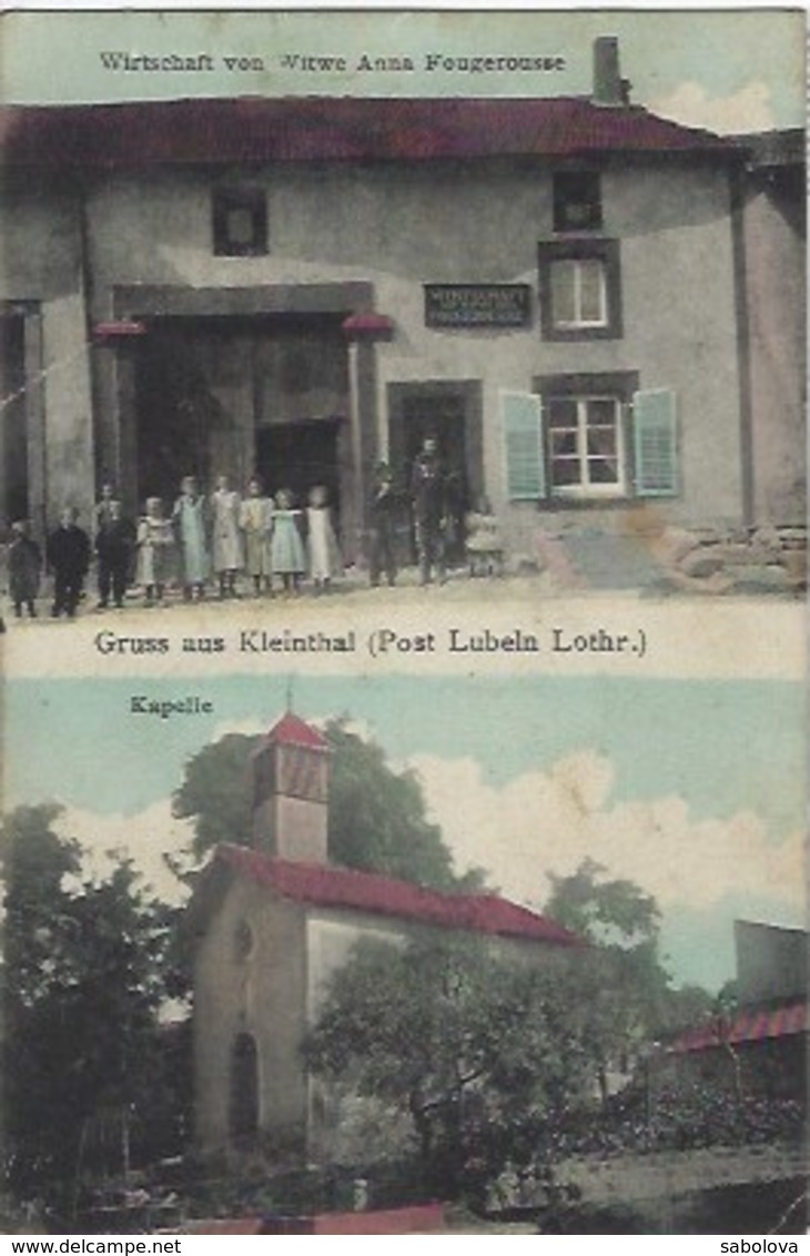 Longeville Les Saint Avold Kleindal  Kleinthal Café Restaurant Anna FOUGEROUSSE Léger Pli Carte Envoyé Par Pierre LOSSON - Saint-Avold