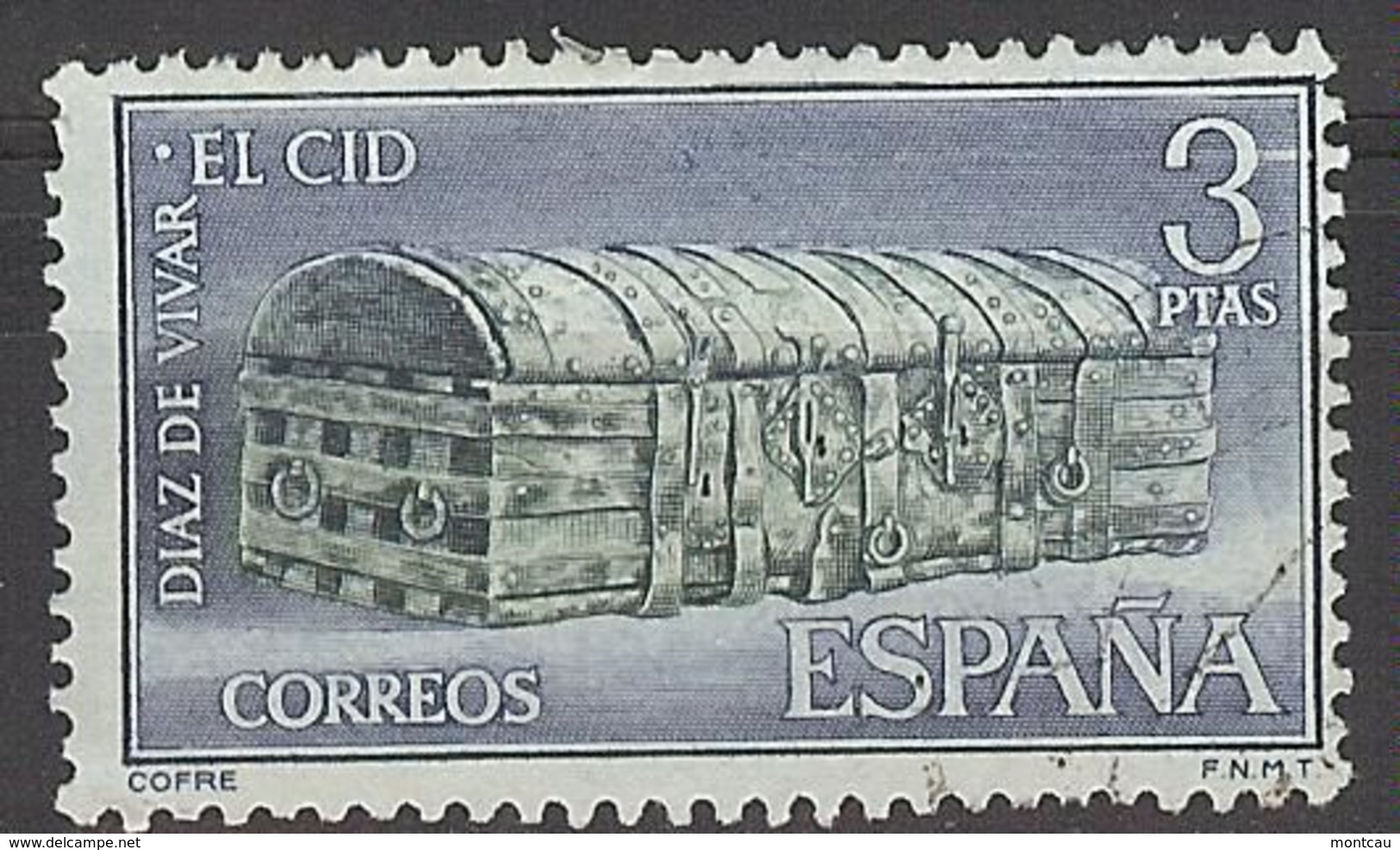Espaï¿½a-Spain. Rodrigo Diaz De Vivar. El Cid. (o) - Ed 1446, Yv=1123, Sc=1111, Mi=1336 - Usados