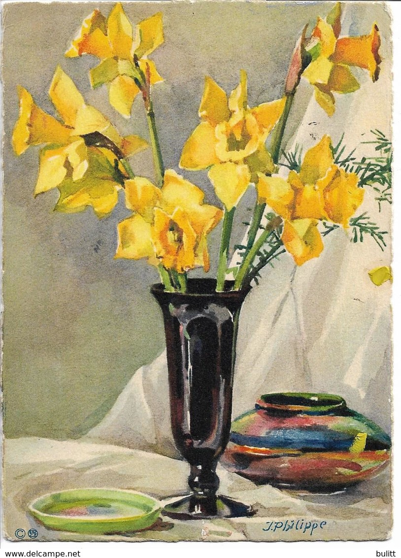 ILLUSTRATEUR J. PHILIPPE - Bouquet  De Jonquilles - N° 2076 - Autres & Non Classés