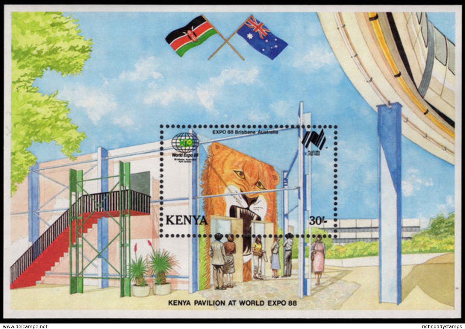 Kenya 1988 Expo 88 Souvenir Sheet Unmounted Mint. - Kenya (1963-...)