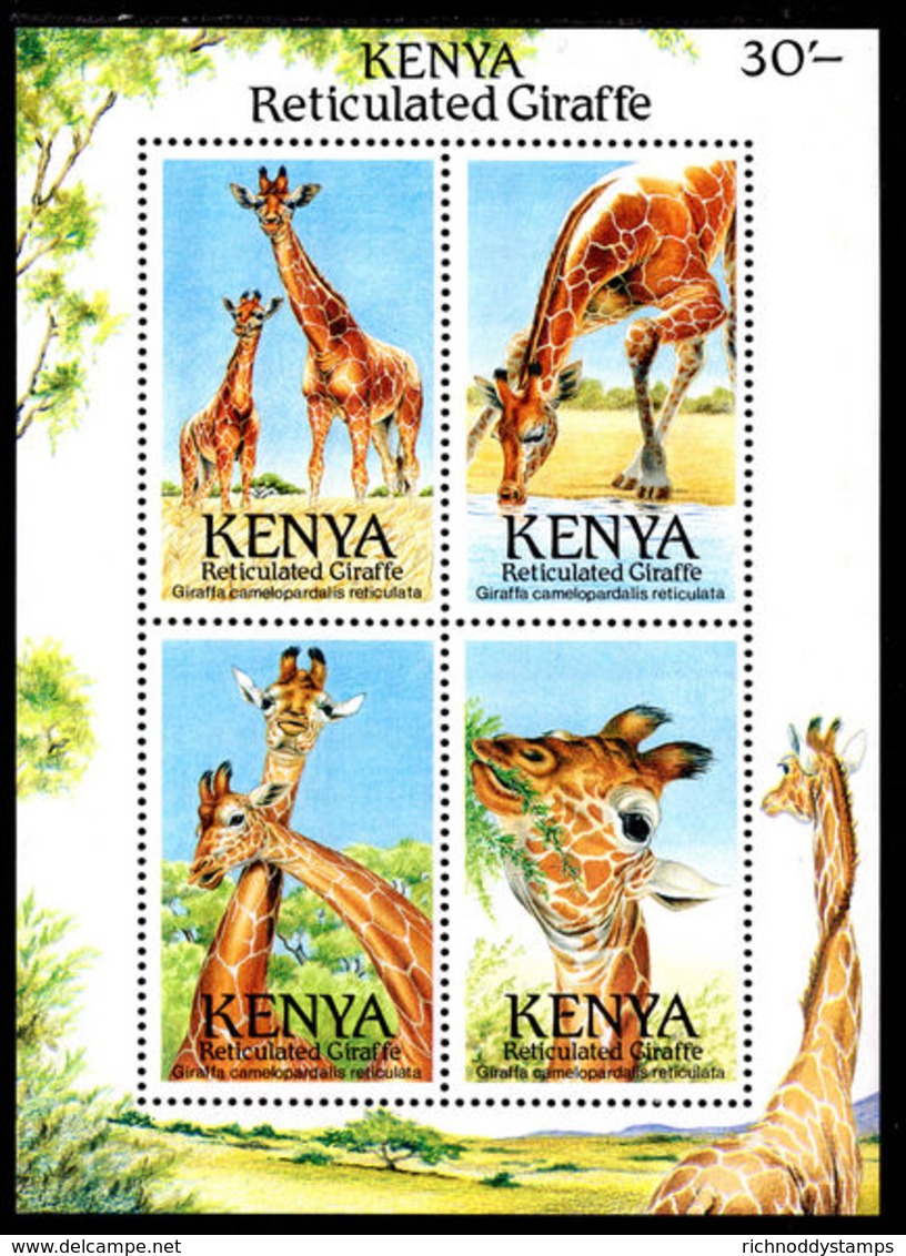 Kenya 1989 Giraffe Souvenir Sheet Unmounted Mint. - Kenya (1963-...)
