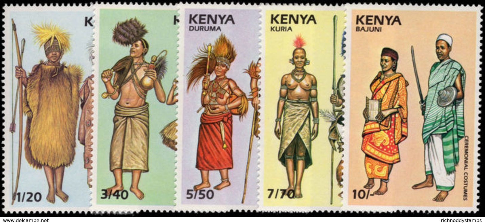 Kenya 1989 Ceremonial Costumes Unmounted Mint. - Kenya (1963-...)