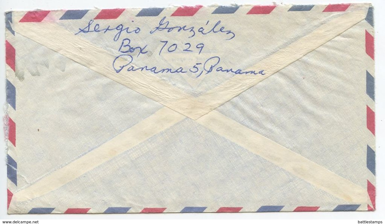 Panama 1966 Airmail Cover To Detroit MI, Scott C337 & C339 - Panama