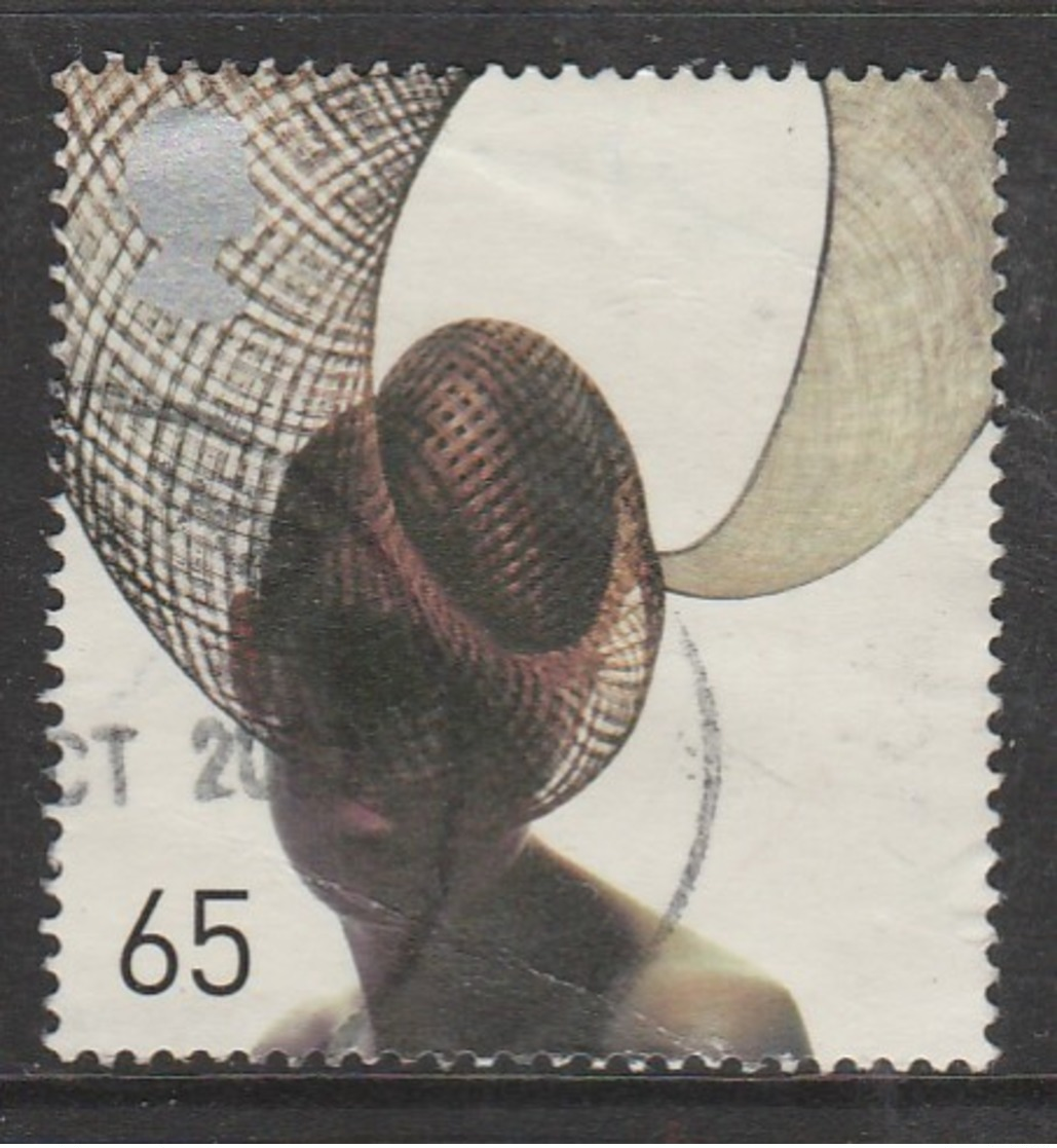 GB 2001 Fashion Hats 65 P Multicoloured SG 2219 O Used - Used Stamps