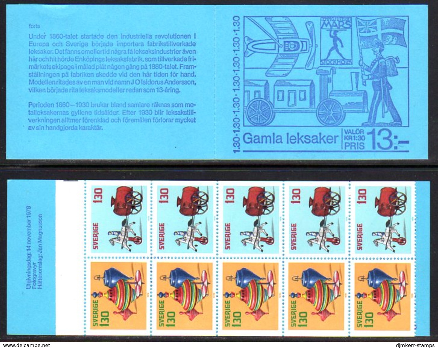SWEDEN 1978 Christmas Booklets MNH / **.  Michel MH70-71 - 1951-80