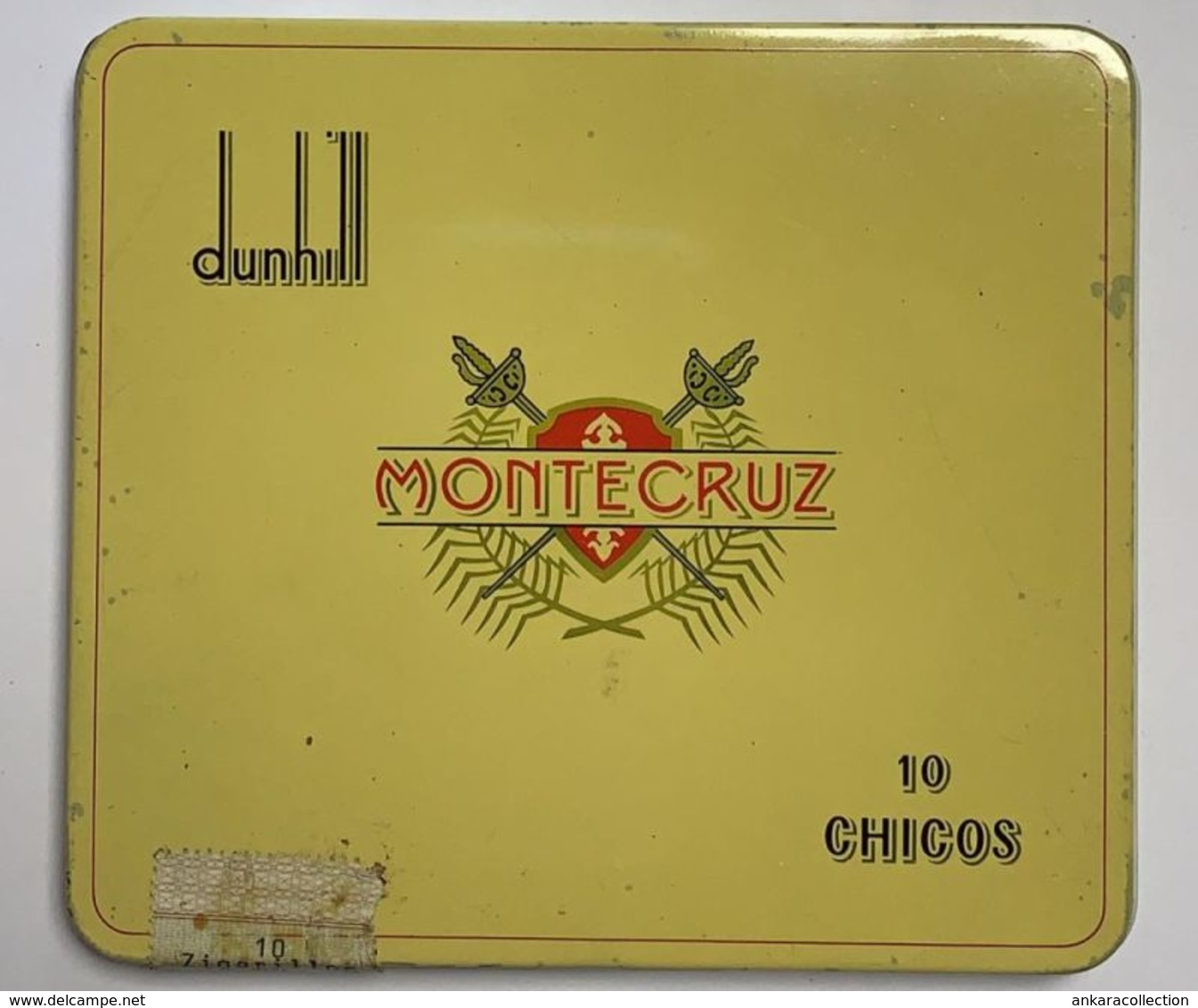 AC - DUNHILL MONTECRUZ CIGAR EMPTY TIN BOX FINE CONDITION FOR COLLECTION - Contenitori Di Tabacco (vuoti)