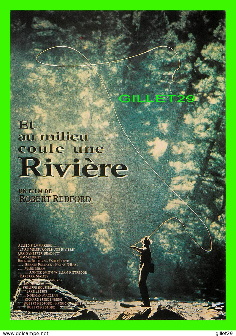 AFFICHE DE FILM - " ET AU MILIEU COULE UNE RIVIÈRE " DE ROBERT REDFORD EN 1992 - - Affiches Sur Carte