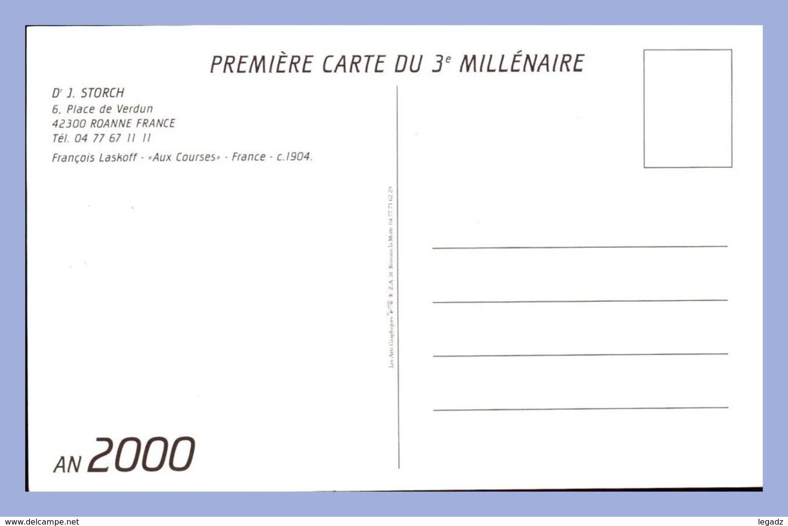 CPM Illustrateur - Laskoff - Aux Courses  - Première Carte Du 3e Millénaire  // Reproduction - Laskoff