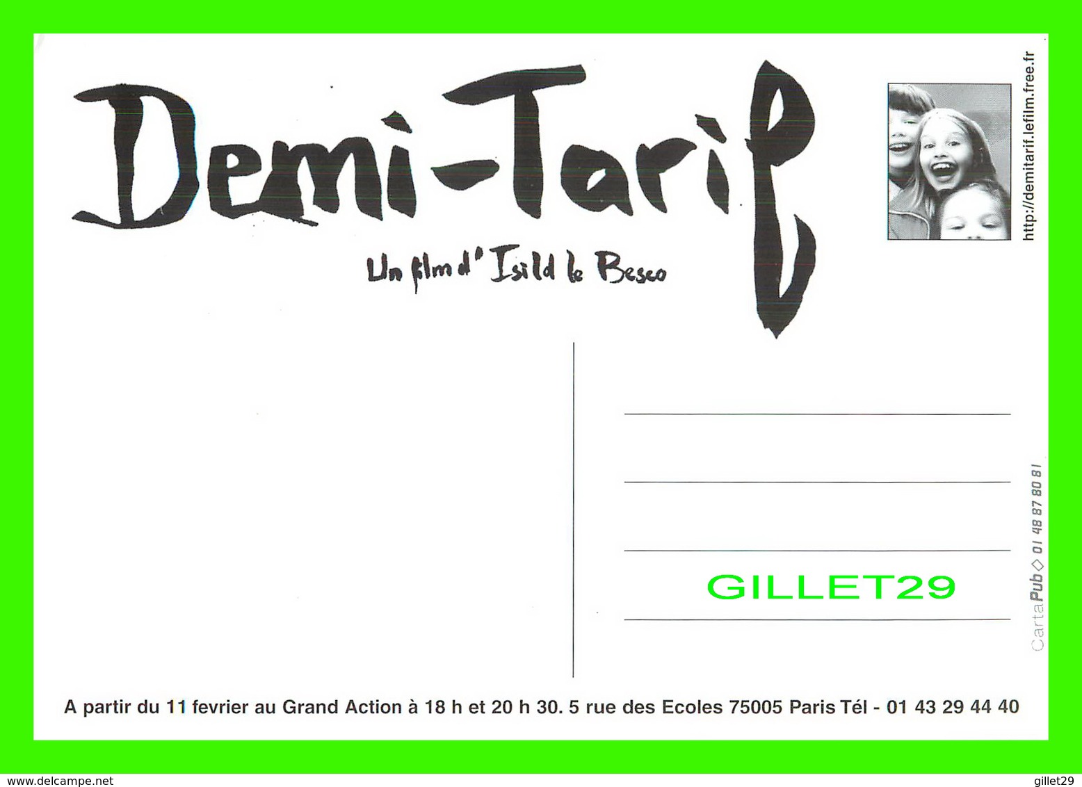 AFFICHE DE FILM - " DEMI-TARIF "  D'ISILD LE BESCO EN 2003 - KOLIA LITSCHER, LILA SABET, CINDY DAVID - - Affiches Sur Carte