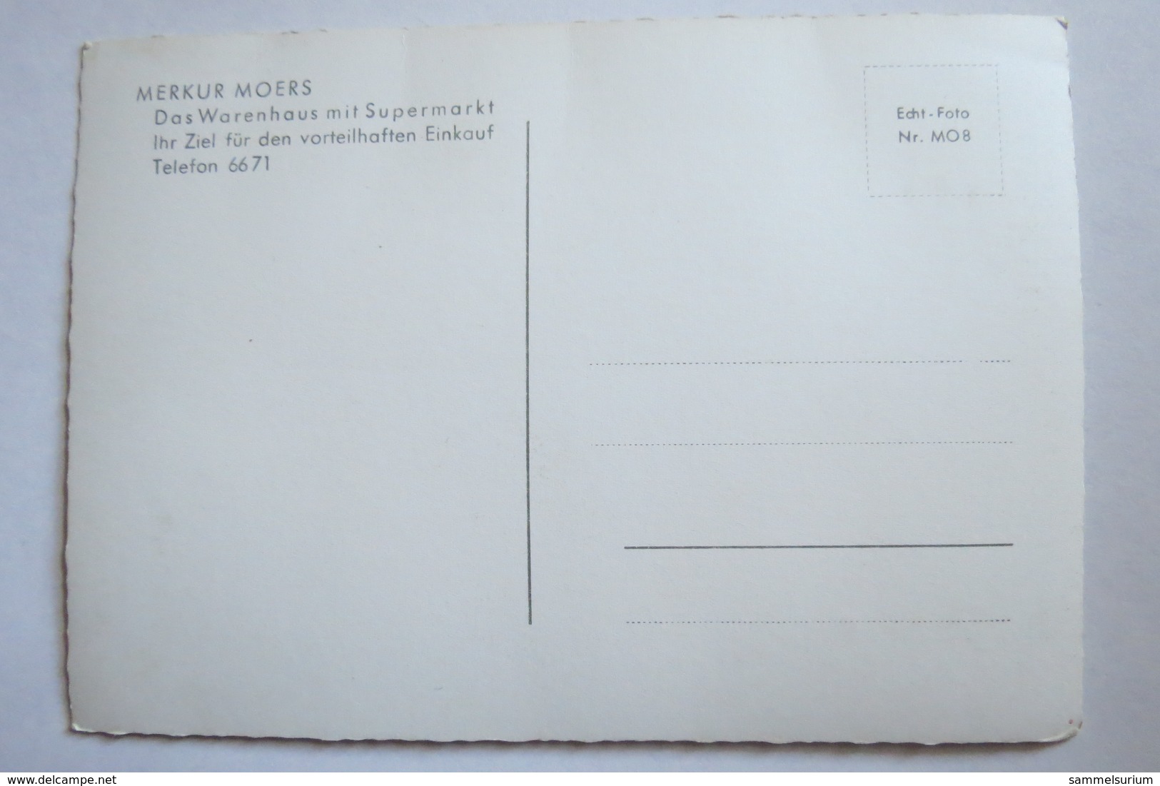 (11/2/50) Postkarte/AK "Moers" Merkur Warenhaus Mit Supermarkt - Moers