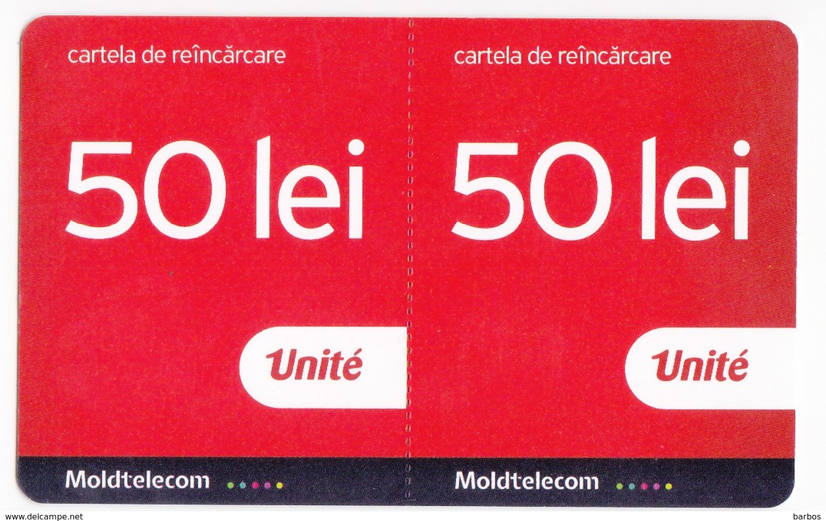 Moldova ,  Moldavie , Prepaid Phonecard - Unite , 50 Lei , 2018 , Paper , Used - Moldavie
